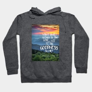 What shall I return for all His goodness to me? Psalm 116:12 Hoodie